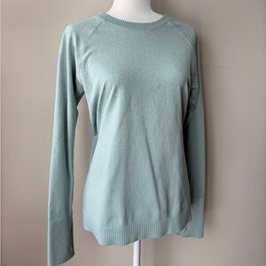 Lululemon Athletica Mint Green & White Long Sleeve Top
